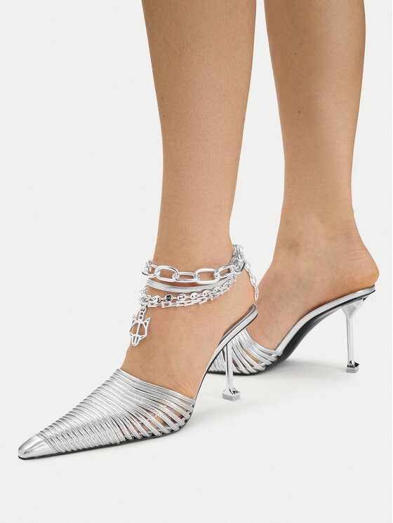 Naked Wolfe Шльопанці Naked Wolfe Chromed 00078 Срібний