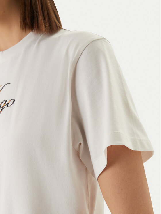 HUGO HUGO Camiseta Vintage 50560566 Écru Regular Fit