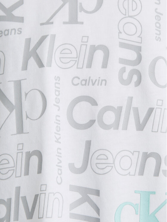 Calvin Klein Jeans Calvin Klein Jeans Majica Inst Ck Aop IB0IB02106 Bela Boxy Fit
