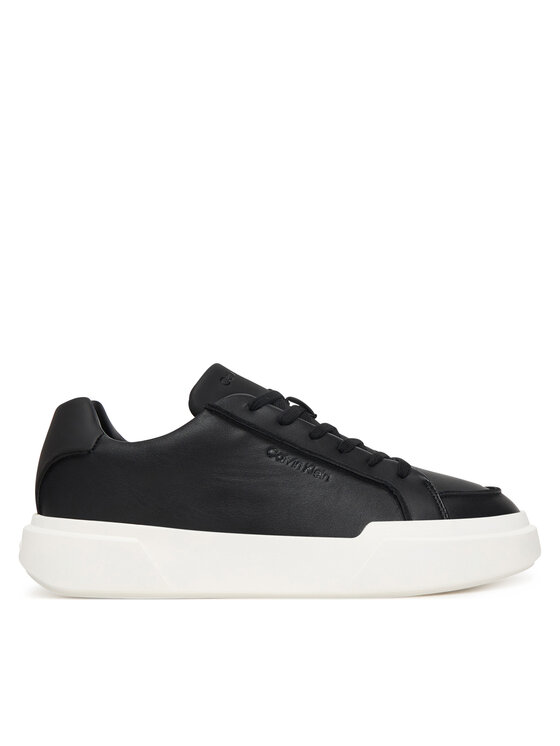 Calvin Klein Tenisice Calvin Klein Chunky Cupsole Lace Up Lth Pinch YM0YM01454 Crna
