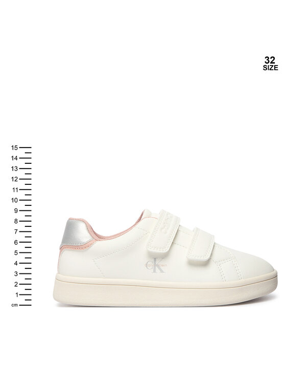 Calvin Klein Sneakersy Calvin Klein Low Cut Velcro Sneaker V1A9-83382-1355 S Biały