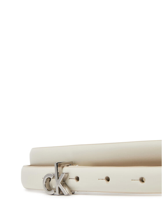 Calvin Klein Moteriškas Diržas Calvin Klein Ck Buckle Skinny Belt 1.5 K60K612932 Balta