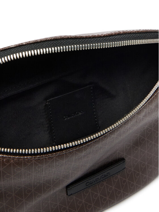 Calvin Klein Чанта за кръст﻿ Calvin Klein Emblem Aop Coated Waistbag LV04D3135G Кафяв