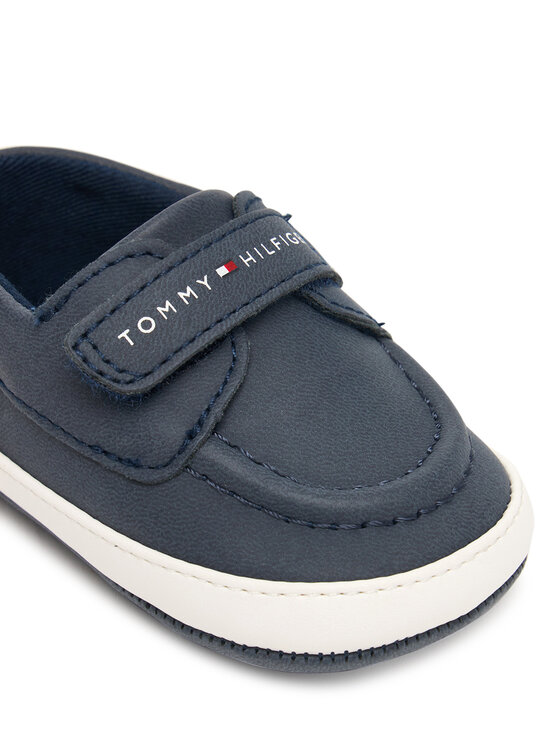 Tommy Hilfiger Pusbačiai Tommy Hilfiger Low Cut Velcro T0B9-34331-0700 Tamsiai mėlyna