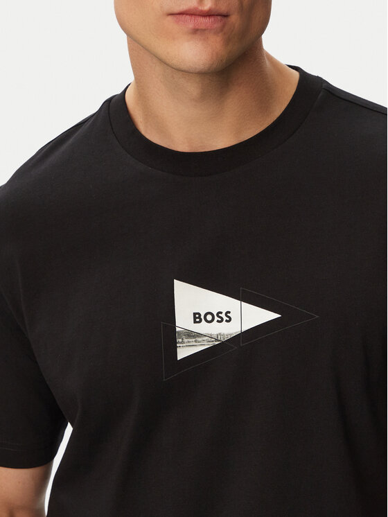 BOSS BOSS Camiseta TS_Network Photo 50564740 Negro Regular Fit