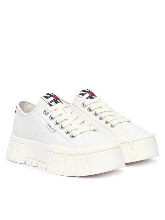 Tommy Jeans Sneakersy Tommy Jeans Tj Platform Sneaker Zebra EN0EN03070 Biela