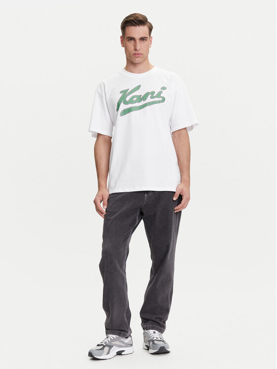 Karl Kani Karl Kani Majica Varsity Palm PD00005336 Bela Relaxed Fit