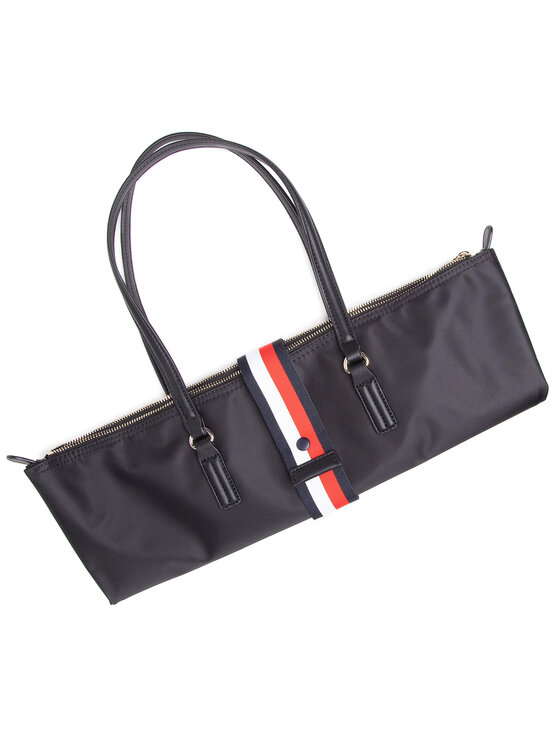 Tommy Hilfiger Geantă Tommy Hilfiger Poppy Tote AW0AW09696 Negru