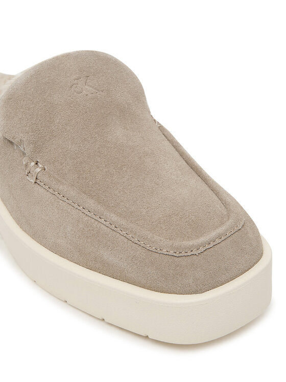 Calvin Klein Šľapky Calvin Klein Flatform Mule Suede Wl HW0HW03182 Béžová