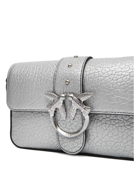 PINKO Torbica PINKO Love One Mini Slouchy Fl AI 25-26 PLTT 104340 A2JT Srebrna