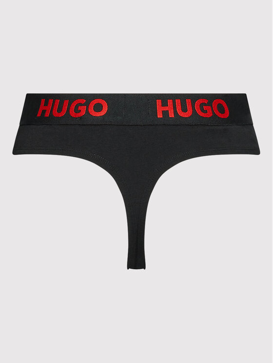 HUGO Hugo Tanga Thong Sporty Logo 50469651 Fekete