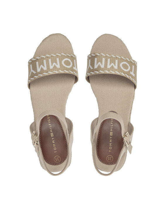 Tommy Hilfiger Espadrillas Tommy Hilfiger Rope Wedge Sandal T3A7-33287-0890 S Beige