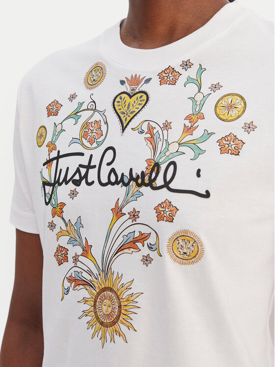 Just Cavalli Just Cavalli Camiseta 80PAHT28 CJ500 Blanco Regular Fit