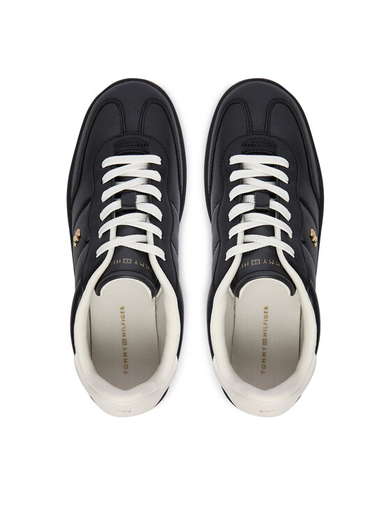 Tommy Hilfiger Laisvalaikio batai Tommy Hilfiger Th Heritage Shiny Sneaker FW0FW09179 Juoda