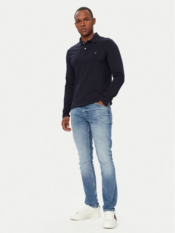 Guess Guess Polo M6YP36 K4395 Azul marino Extra Slim Fit