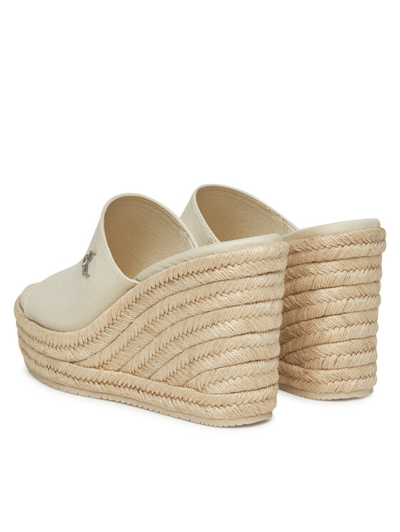 Calvin Klein Jeans Espadrile Calvin Klein Jeans Wedge Rope Slide Mg YW0YW01699 Écru