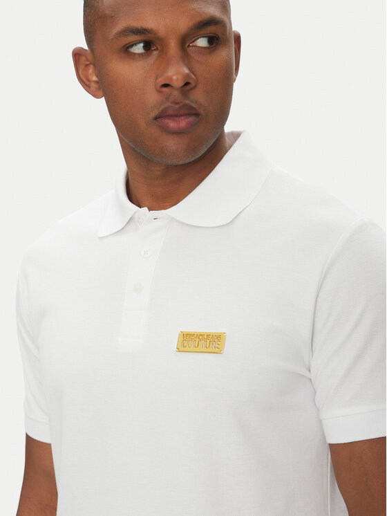 Versace Jeans Couture Versace Jeans Couture Polo majica 78GAGT08 Bela Regular Fit