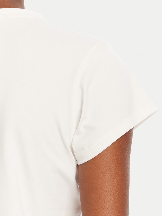 HUGO HUGO Camiseta Rhinestone 50551404 Écru Slim Fit