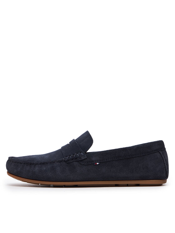 Tommy Hilfiger Mokasinke Tommy Hilfiger Casual Hilfiger Suede Driver FM0FM04998 Tamnoplava