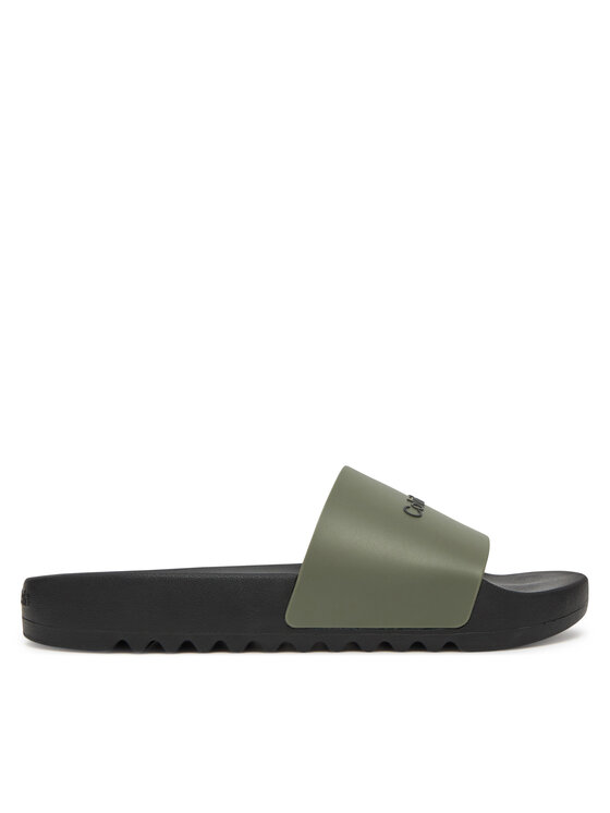 Calvin Klein Şlapi Calvin Klein Chunky Pool Slide Rub HM0HM01063 Verde