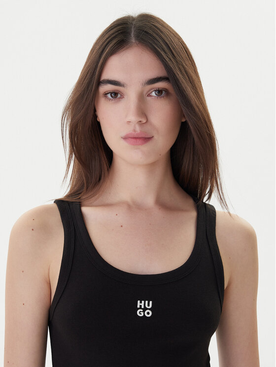 HUGO Hugo Топ Datamia 50514489 Чорний Slim Fit