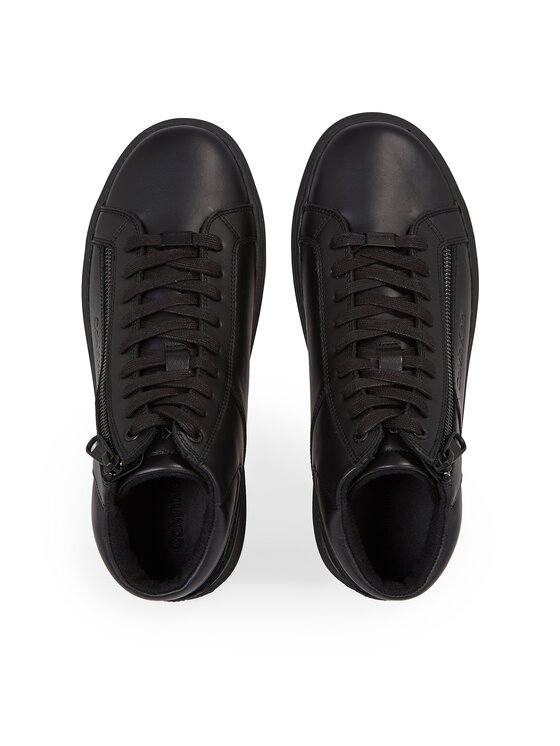 Calvin Klein Superge Calvin Klein High Top Lace Up W/Zip Rubb HM0HM01269 Črna