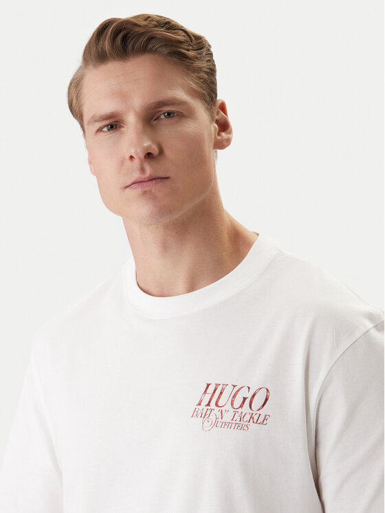 HUGO HUGO Camiseta Nofishix 50554370 Blanco Regular Fit