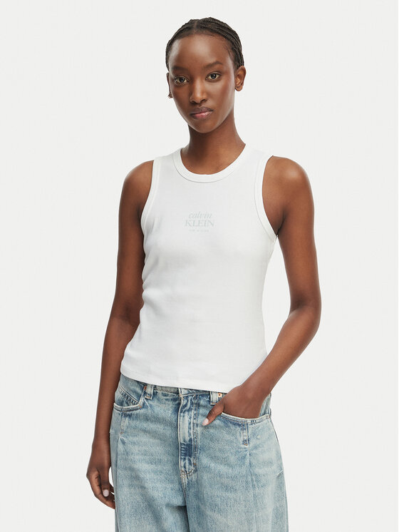 Calvin Klein Jeans Calvin Klein Jeans Top LV047F239G Blanco Slim Fit