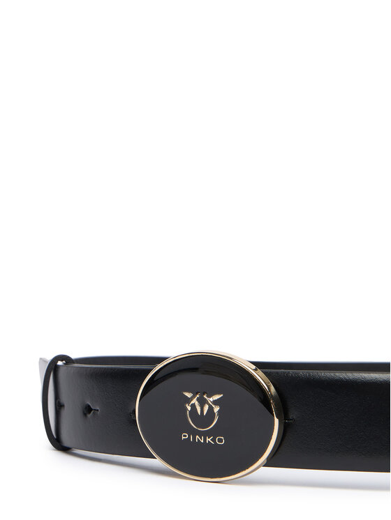 PINKO Ремінь PINKO Round Enamel H2,8 Belt 20252 PLT01 105478.A2QL Чорний