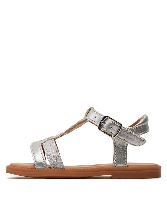 Geox Sandales Geox J Sandal Karly Girl J4535H 0NFQD C1007 M Sudraba
