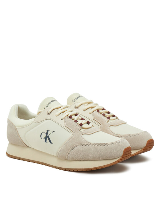Calvin Klein Jeans Sneakersy Calvin Klein Jeans Retro Sock Runner Mg YM0YM01152 Beżowy