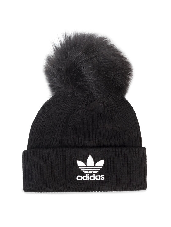 adidas Kepurė adidas W Fur Pom Beani ED4723 Juoda