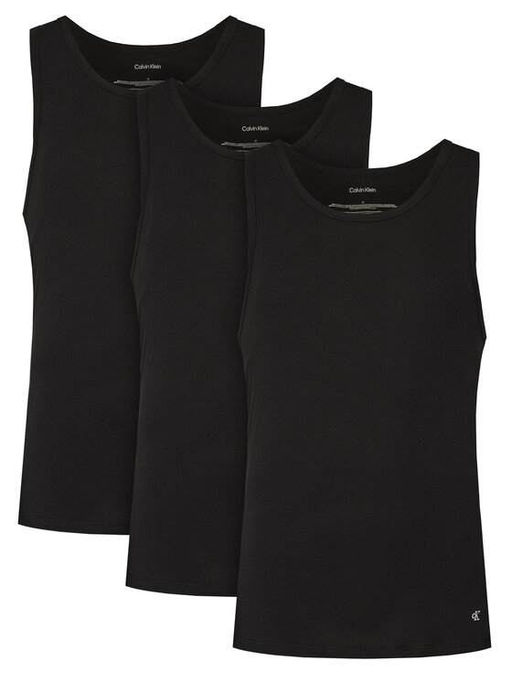 Calvin Klein Underwear Calvin Klein Underwear Ujjatlan felső szett Tank 3Pk LV00NB4184 Fekete Slim Fit