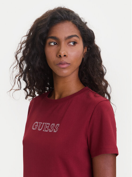 Guess Guess Camiseta V3BI11 J1314 Guinda/burdeos Regular Fit