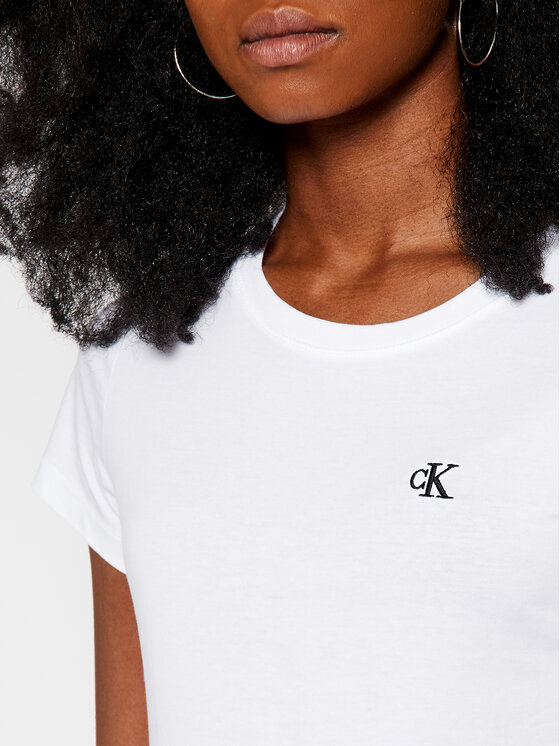 Calvin Klein Jeans Calvin Klein Jeans T-shirt J20J212883 Bianco Slim Fit