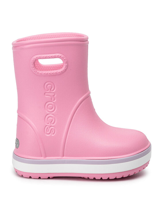 Crocs Гумові чоботи Crocs Crocband Rain Boot K 205827 Рожевий