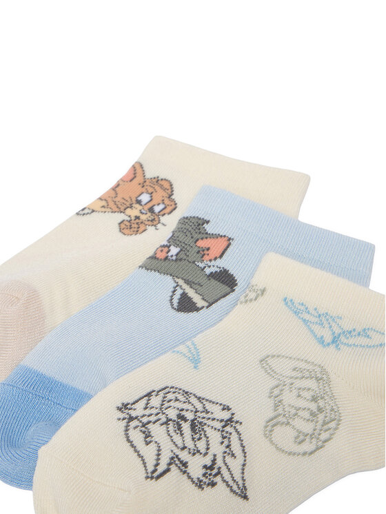 Tom & Jerry Dolge nogavice Tom & Jerry CEO-ACCCS-SS26-209WBTJ(3-PACK) Pisana