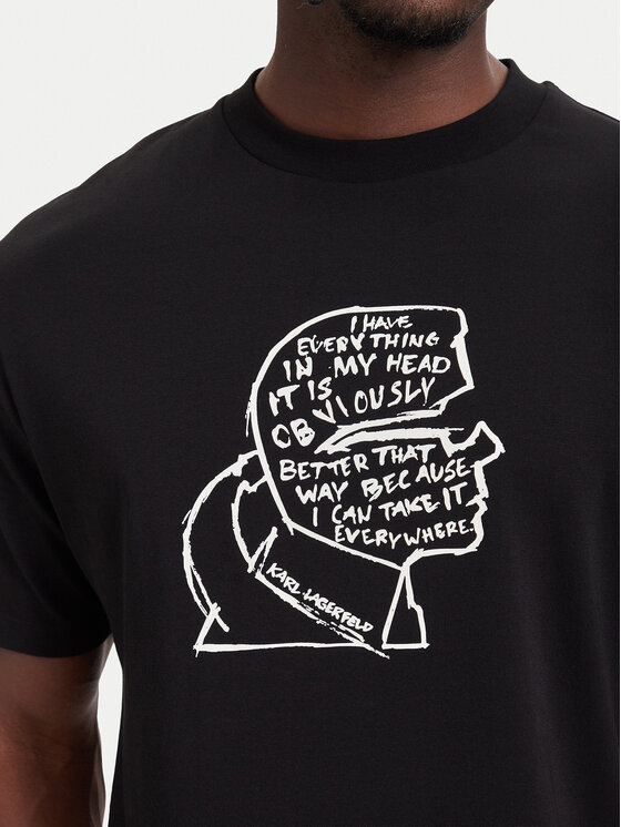 KARL LAGERFELD KARL LAGERFELD Camiseta 755151 564235 Negro Loose Fit