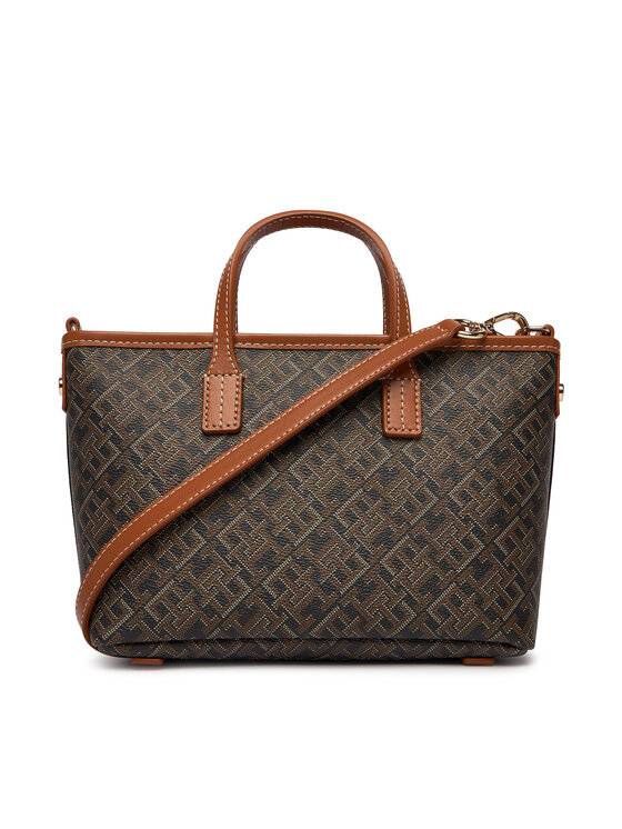 Tommy Hilfiger Дамска чанта Tommy Hilfiger Th Monoplay Mini Tote Le AW0AW18848 Черен