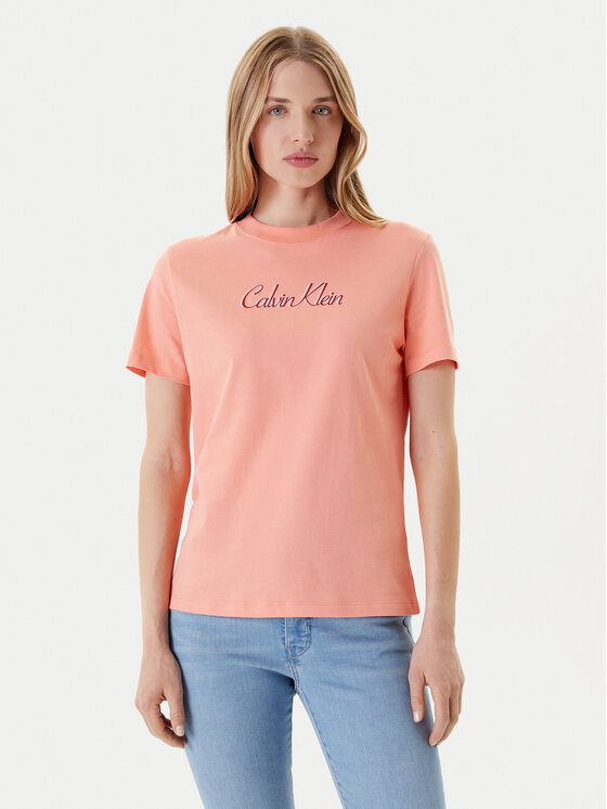 Calvin Klein Jeans Calvin Klein Jeans Camiseta Classic Logo LV047C854G Naranja Regular Fit