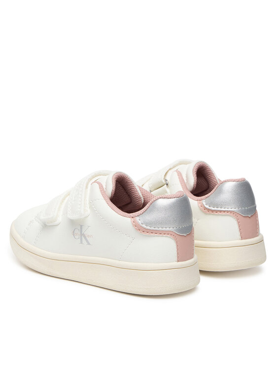 Calvin Klein Sneakersy Calvin Klein Low Cut Velcro Sneaker V1A9-83382-1355 M Biały