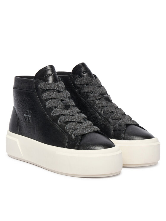 Calvin Klein Αθλητικά Calvin Klein Flatform Mid Laceup Lth Wl HW0HW03230 Μαύρο