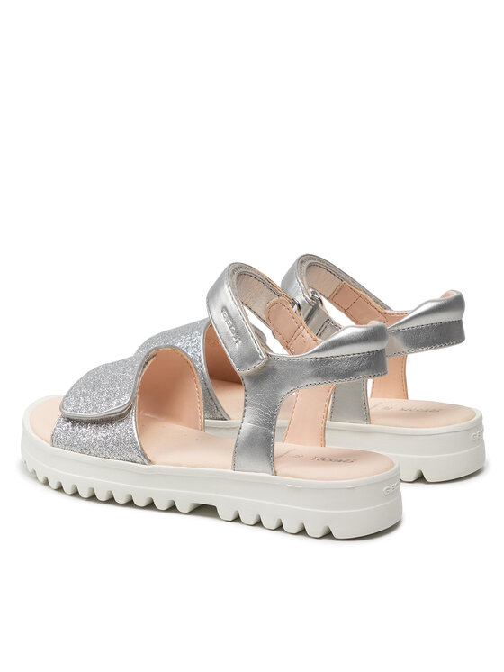 Geox Sandály Geox J S.Coralie G. B J256EB 0NFEW C1007 S Stříbrná