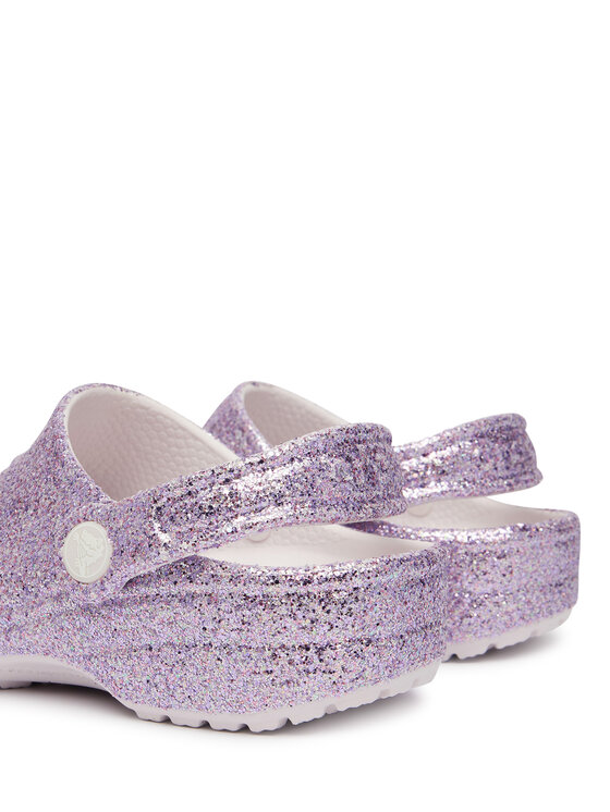 Crocs Шльопанці Crocs Classic Chunky Glitter Clog K 211939 Фіолетовий