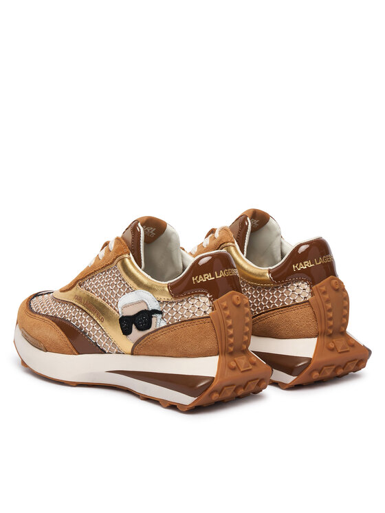 KARL LAGERFELD Sneakersy KARL LAGERFELD Zone KL62933N Beżowy ciemny