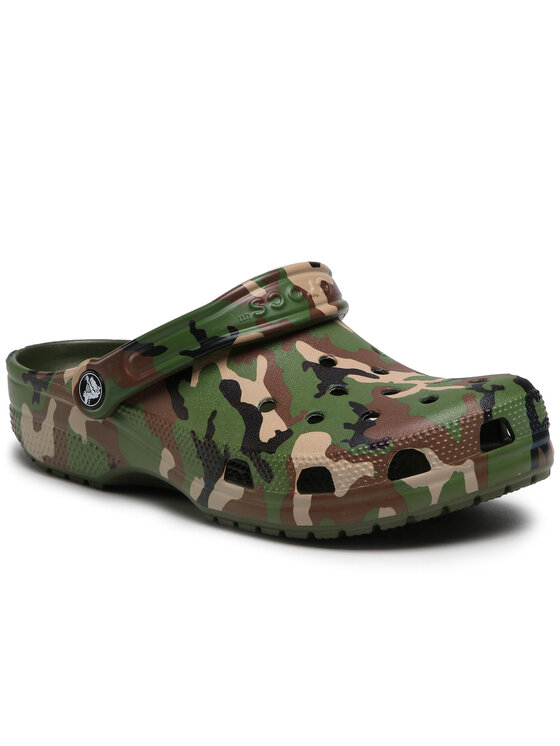 Ciabatte Crocs Classic Printed Camo Clog 206454 Verde | Escarpe.it