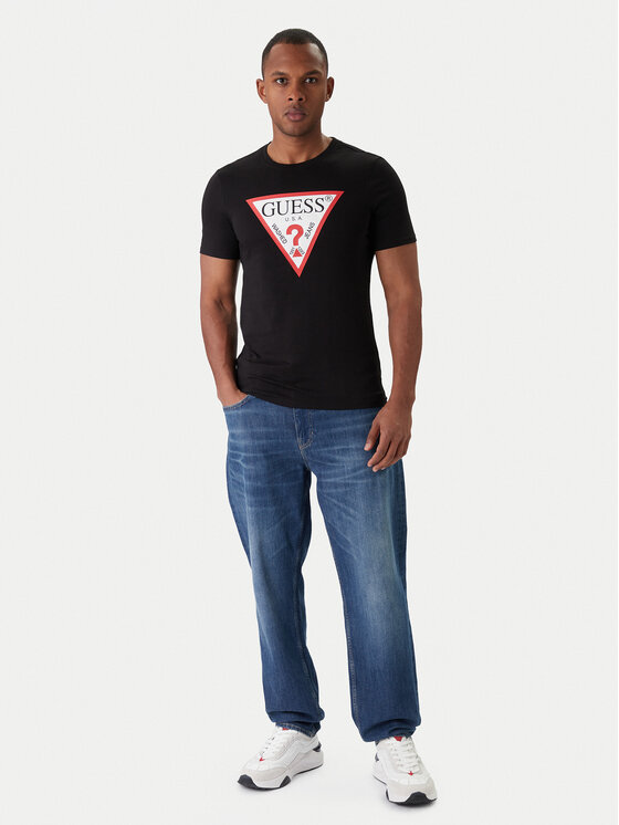 Guess Guess Футболка M2YI71 I3Z14 Чорний Slim Fit
