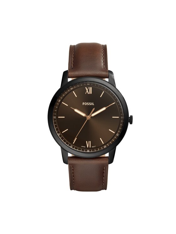 Fossil Ročna ura Fossil The Minimalist 3H FS5551 Rjava