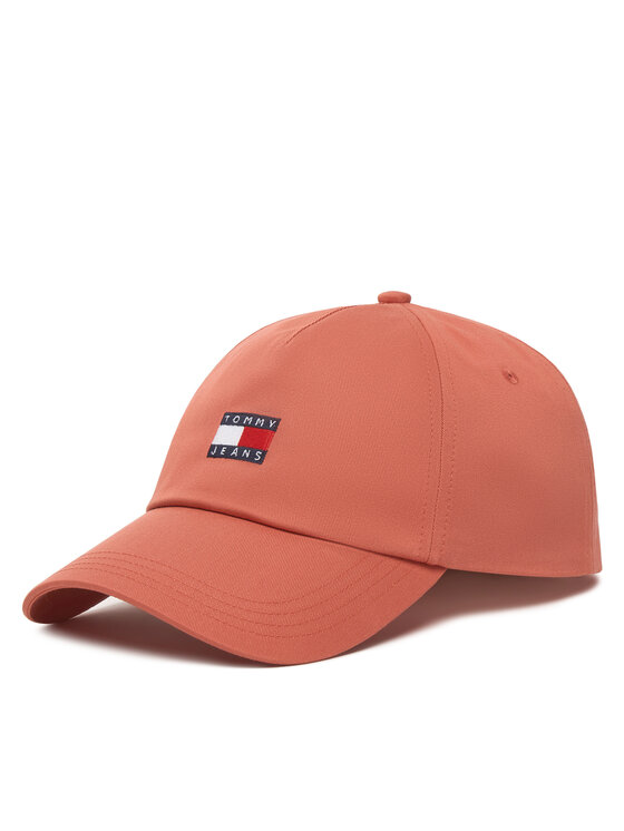 Tommy Jeans Kepurė su snapeliu Tommy Jeans Tjw Heritage Core 5 Panel Cap AW0AW16991 Koralų