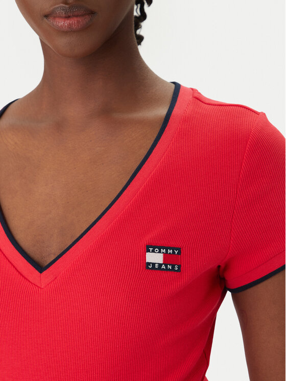 Tommy Jeans Tommy Jeans Camiseta DW0DW22275 Rojo Slim Fit